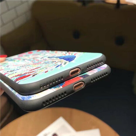 Pauw Olieverf Stijl iPhone 7/8 Hoesje - foto 4