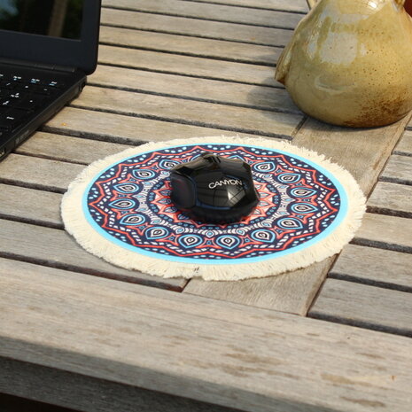 Paisley Power Ronde Muismat met Kwastjes