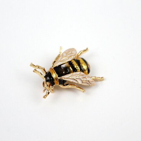 Hommel Broche Emaille Zwart Foto 5