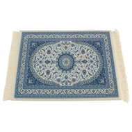 Horizon Blauw Vintage Muismat Perzisch Tapijt met Kwastjes