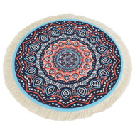 Paisley Power Ronde Muismat met Kwastjes