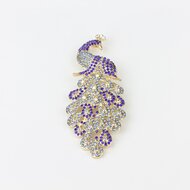 Pauw Broche Rhinestones - blauw