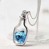 ketting fles blauw foto 1