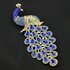 Grote Pauw Broche Rhinestones Blauw - foto 4