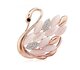 Zwaan Broche Rhinestones Goud