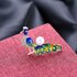 Pauw Broche Kunstparel Blauw - foto 4