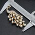 Kunstparels Pauw Broche Rhinestones Goud