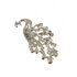 Kunstparels Pauw Broche Rhinestones Zilver