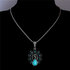 Fashion antieke Turkoois Pauw Ketting met Rhinestone