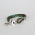 Bohemian Kleurige Katoen Armband Tibet Silver Bloem Snap Button Groen